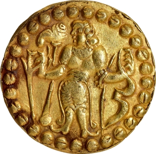 Very Rare Gold Dinar Coin of Samatata Region Post Guptas of Anonymous Issue.