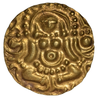 Rare Gold Four and Half Masha Coin of Sallakshana Varman of Chandellas of Jejakabhukti.