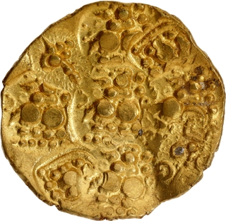 Very Rare Gold  Punch Marked Gadyana Coin of Nanni Nolamba of Nolambas of Central Karnataka.