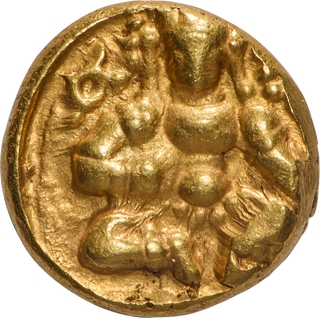 Rare Krishnadevaraya Gold Varaha Coin of Tuluva Dynasty of Vijayanagara Empire.