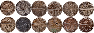 Extremely Rare as a set- Jahangir Dehli Mint 12 Month Set Silver Rupee Coins.