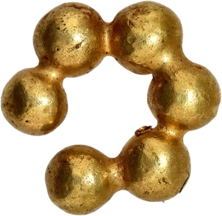 Extremely Rare Gold Earring Primitive Money Post Gupta period.