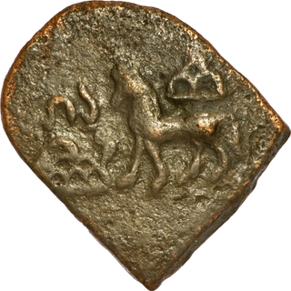 Rare Square Copper Coin of  Taxila of Doyakadesa Type.