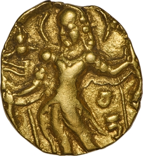 Rare Chandragupta II Gold Dinar Coin of Gupta Dynasty of Archer type.
