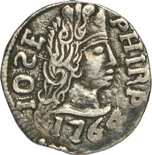 Indo-Portuguese Goa D. Jose I Silver Pardau (1/2 Rupia or 300 Reis) 1764 XF-AU.
