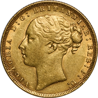 Rare 1871 Gold Sovereign Coin of Queen Victoria of United Kingdom of Royal Mint.