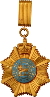 Exceptionally Rare Gold and Enameled Medal of Order of British India of of 1939.