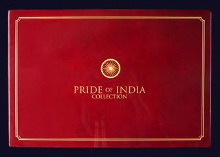The Pride of India Collection of 25 Indian stamp ingots issued in 2009 by Indian Postage..