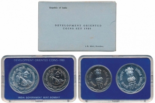 1980 Silver UNC Set Rural Women's Advancement Bombay Mint.