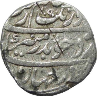  Silver Rupee of Aurangzeb Alamgir  of Surat mint. 