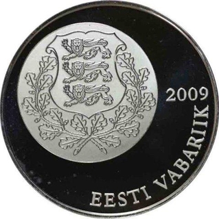 Silver Ten Krooni of Estonia. 