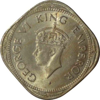 Cupro Nickel Two Annas of King George VI of Calcutta Mint of 1946.