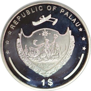 Copper Nickel One Dollar of Republic of Palau.