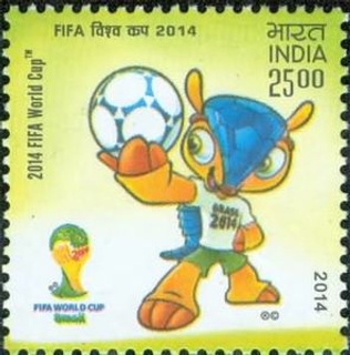 2014, Fifa World Cup Commemoration Stamps of India.