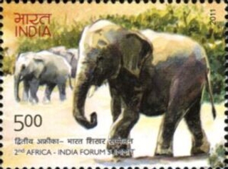 2011, Africa - India Forum Summit of Stamps of India.