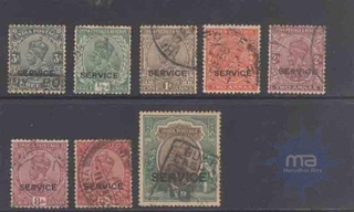 1926-33, Head of king george V Printed at the Security Printed Press, Nasik Watermarked Multiple Small Stars Perf 14.The Stamp is Used.

