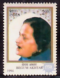 1994. Stamp of Begum Akhtar. (Withdrawn shortly after issue being printed with water soluble ink.)