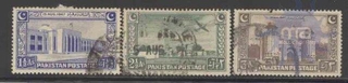 1948, Stamps of Pakistan, Set of 3 Stamps, Sc.No: 20-22.