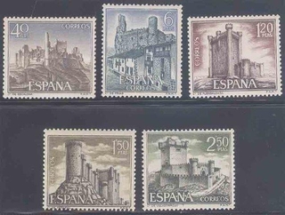 1968, Stamps of Spain, Set of 5 Stamps, Sc.No: 1538-1542.