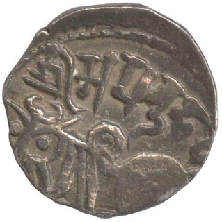 Billon Drachma of Samanta Deva of Turk & Hindu Shahis of Kabul & Gandhara.