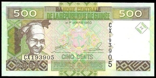 Paper Money of 500 Francs of France of 2006.