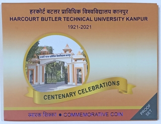 2021 Proof Set Harcourt Butler Technical University Kanpur Silver 100 Rupees Kolkata Mint.