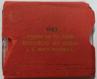 1982 Extremely Rare Proof Set –  National Integration – Bombay Mint (₹100)