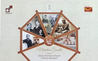 2019 Special Set Gandhi 150th year Stamps and Coin and Booklet Presentation through India Post Kolkata Mint.