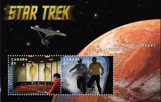 Extremely Rare MNH Three dimensional Miniature Sheet of Star Trek issued in 2016