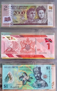 100 Different Countries  World Banknote Collection Including Polymer & Rare Issues, with Album.