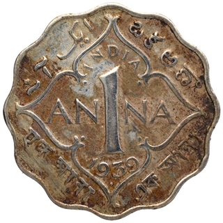 Cupro Nickel One Anna Coin of King George VI of Bombay Mint of 1939.